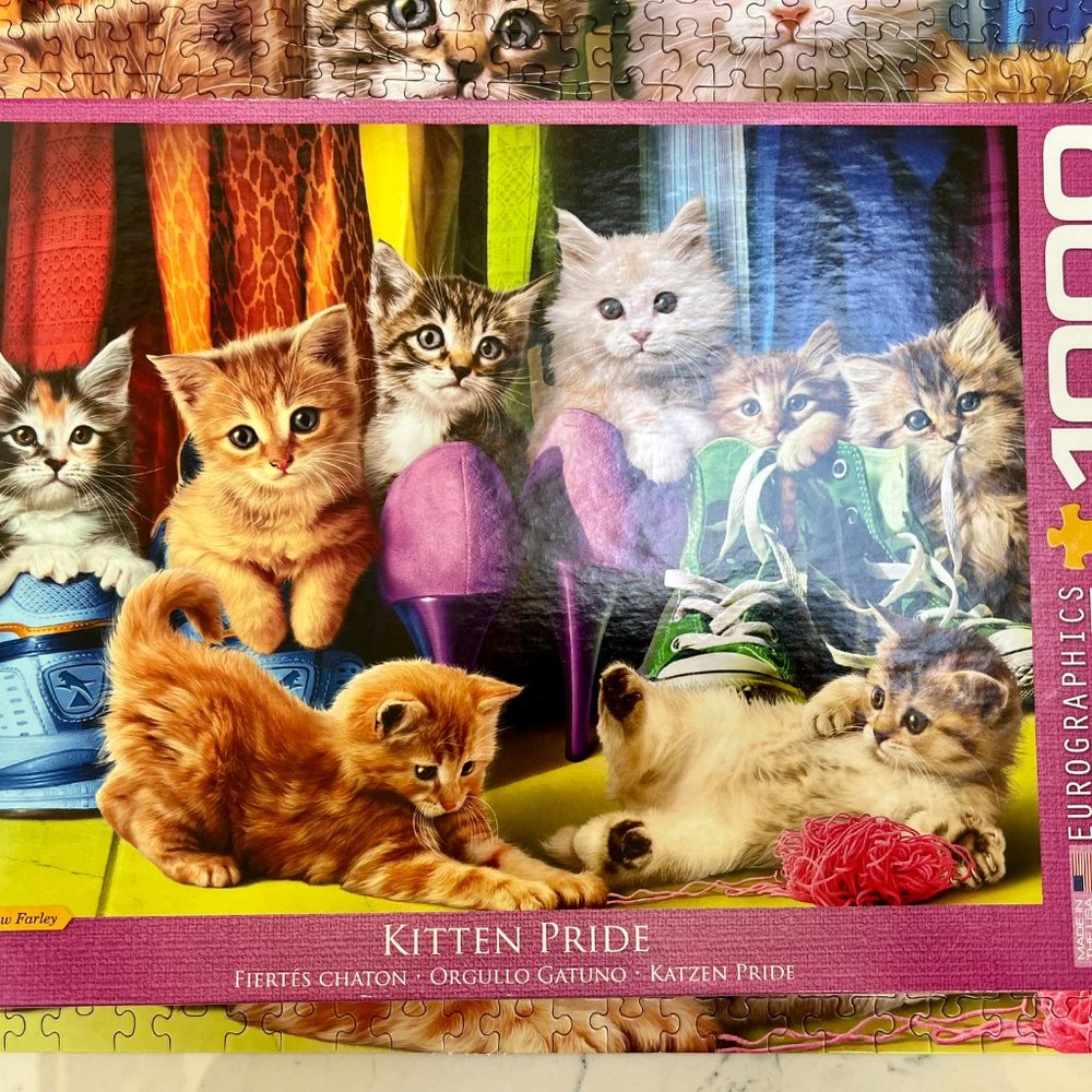 FIRM PRICE!  Eurographics Kitty Pride Puzzle 1,000 Pc.
